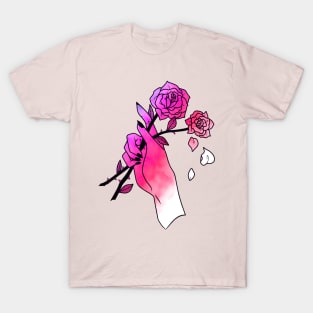 hand & rose T-Shirt